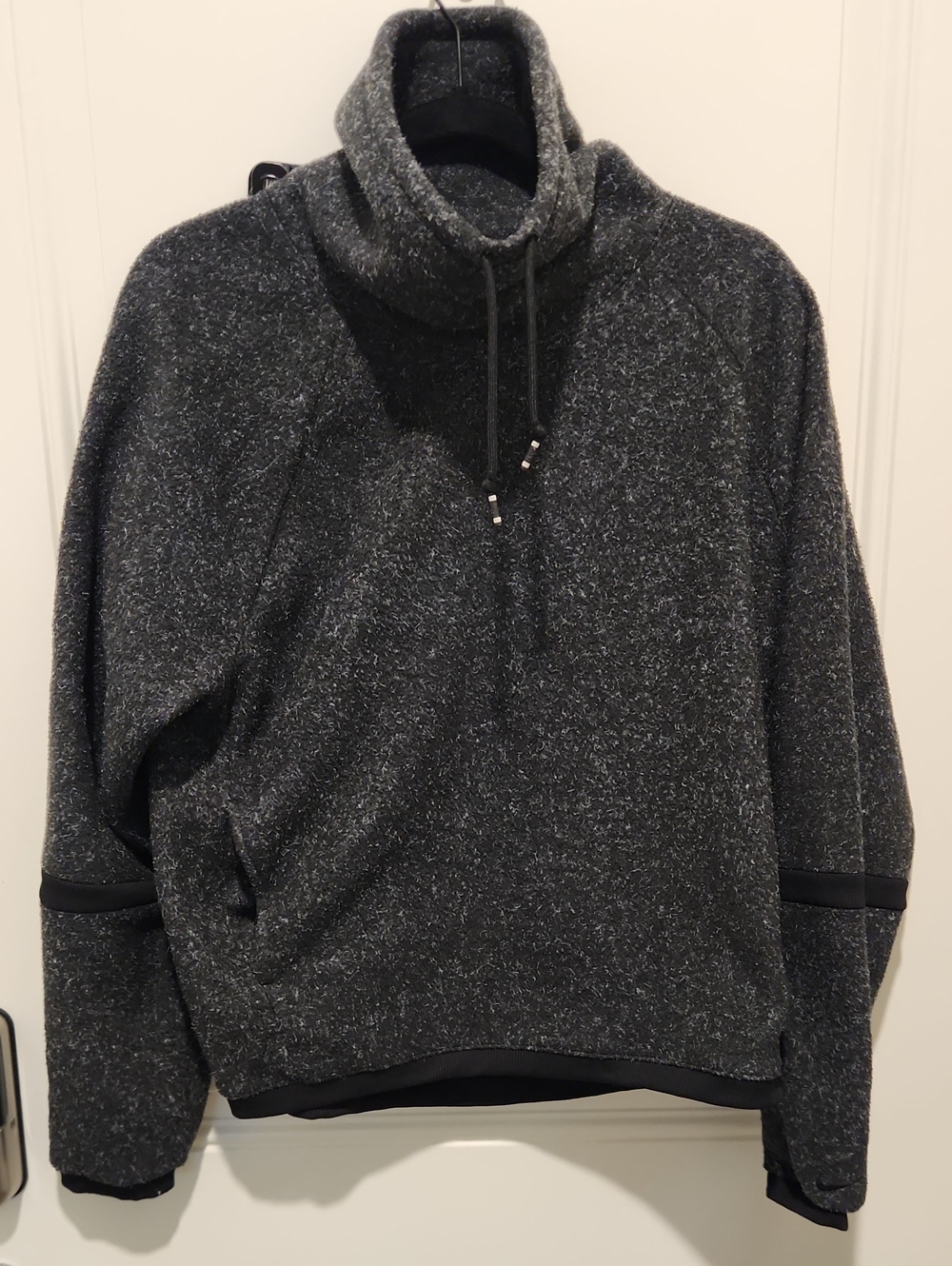 Nike Gray Sherpa Fleece Cowl Neck Pullover - Medium